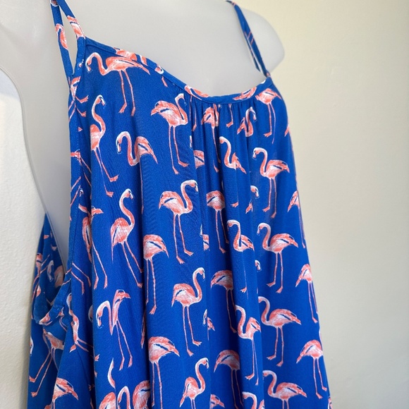 M&S Collection | Novelty Flamingo Pattern Beach Swim Coverup Summer Midi Dress - Picture 7 of 16